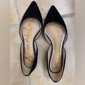 Sam Edelman Rodney Womens Size 6.5 Black Suede Pointy Toe Ballet Flat